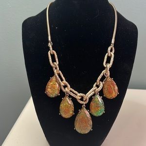 N53. Chunky irridescent necklace.